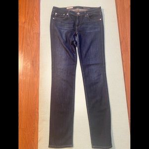 Adriano Goldschmeid AG JEANS, skinny dark wash.